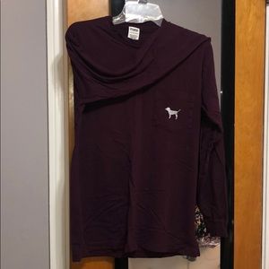 Maroon PINK bedazzled long sleeve